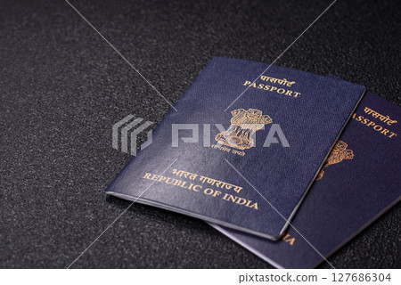 Indian citizen passport, a document for travelling Indian citizen passport, a document for travelling 127686304
