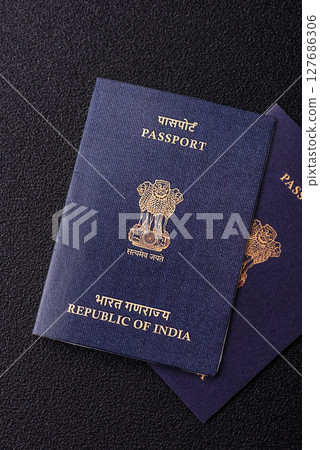 Indian citizen passport, a document for travelling Indian citizen passport, a document for travelling 127686306