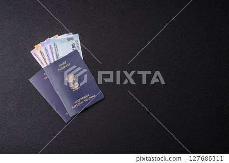 Indian citizen passport, a document for travelling Indian citizen passport, a document for travelling 127686311