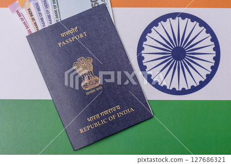 Indian citizen passport, a document for travelling Indian citizen passport, a document for travelling 127686321