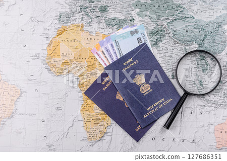 Indian citizen passport, a document for travelling Indian citizen passport, a document for travelling 127686351