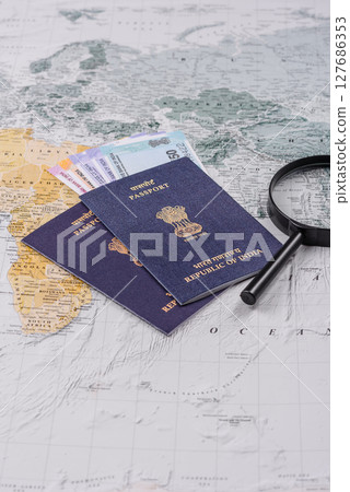 Indian citizen passport, a document for travelling 127686353