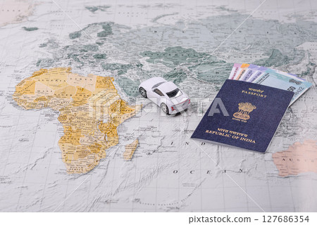 Indian citizen passport, a document for travelling Indian citizen passport, a document for travelling 127686354