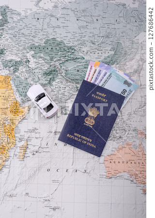 Indian citizen passport, a document for travelling Indian citizen passport, a document for travelling 127686442