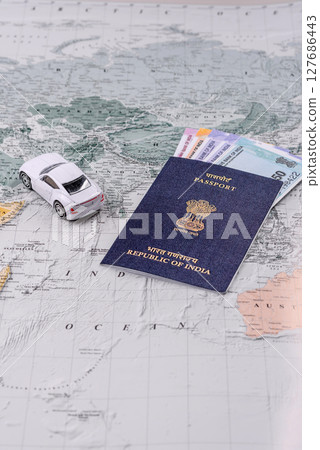 Indian citizen passport, a document for travelling 127686443