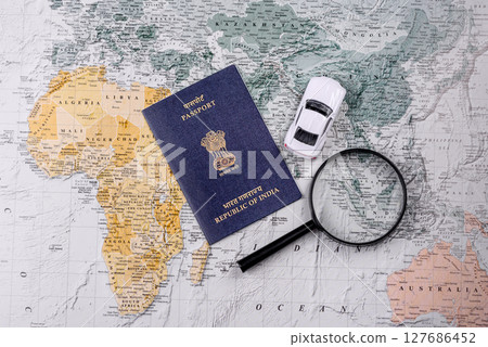 Indian citizen passport, a document for travelling Indian citizen passport, a document for travelling 127686452