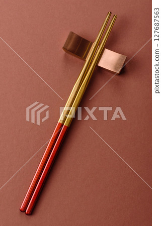 Chopsticks for sushi or other Japanese or Chinese food 127687563