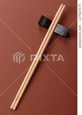 Chopsticks for sushi or other Japanese or Chinese food 127687575