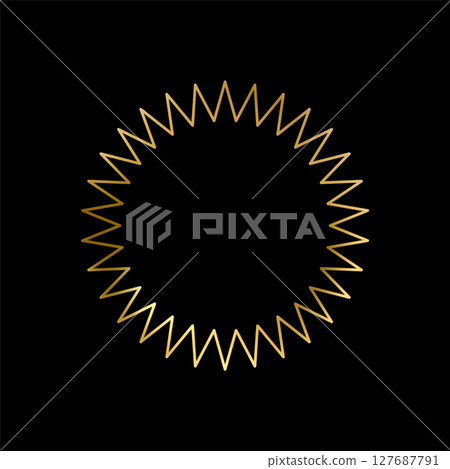 Outline Gold Star icon. Holiday stars line art 127687791