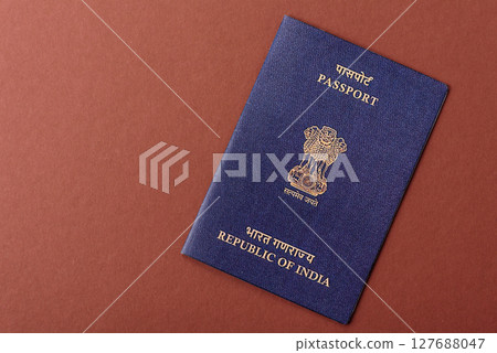 Indian passport for travelling, flying and doing business. India document Indian passport for travelling, flying and doing business. India document 127688047
