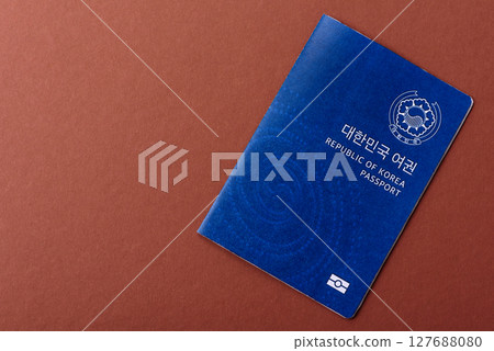 Korean passport for travelling, flying and doing business. South korea document 127688080