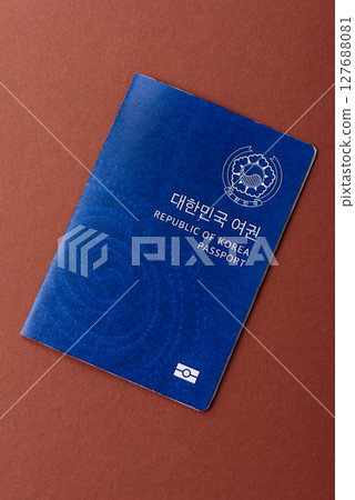 Korean passport for travelling, flying and doing business. South korea document 127688081