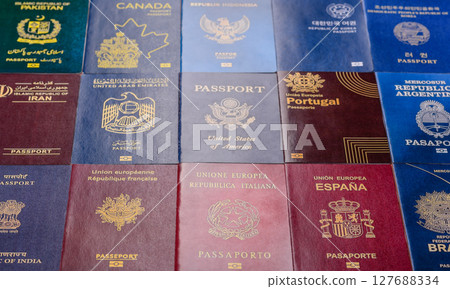 Passports of citizens of different countries of the world Passports of citizens of different countries of the world 127688334