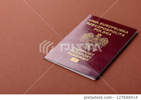 Poland passport for travelling, flying and doing business 127688414