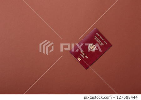 German passport, German document for travelling, border crossing 127688444