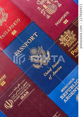 Passports of citizens of different countries of the world Passports of citizens of different countries of the world 127688451