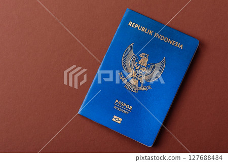 Indonesian passport for travelling, flying and doing business 127688484