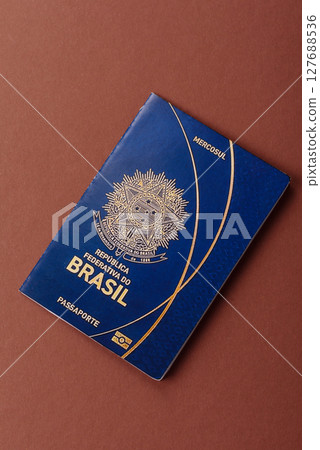Brazilian passport for travelling, flying and doing business. Brazil document 127688536