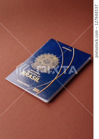 Brazilian passport for travelling, flying and doing business. Brazil document 127688537