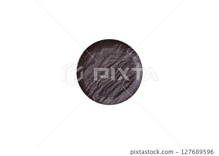 Empty plate with fork, cutlery for dinner table 127689596