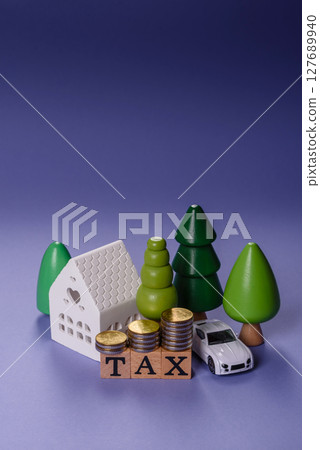 Tax on real estate, property, car or business. Mortgage finance payments 127689940