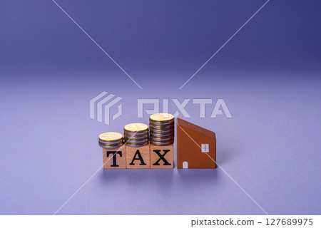 Tax on real estate, property, car or business. Mortgage finance payments 127689975