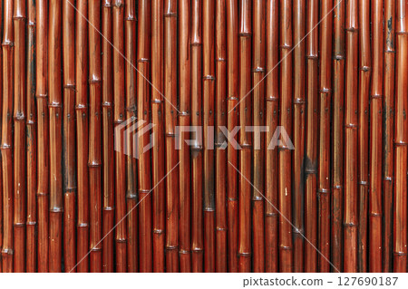 Red Bamboo Wall Background texture Red Bamboo Wall Background texture 127690187