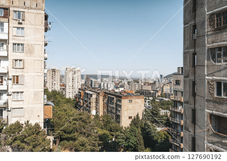 Soviet Brutalist Apartment Blocks in Tbilisi Soviet Brutalist Apartment Blocks in Tbilisi 127690192