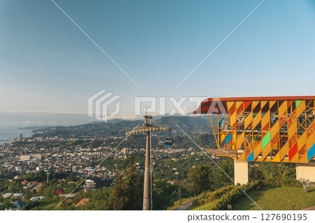Evening View of Batumi from the Cable Car Evening View of Batumi from the Cable Car 127690195