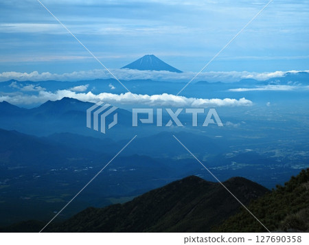 Mount Fuji in the rainy season as seen from Yatsugatake (20250612103041) Mount Fuji in the rainy season as seen from Yatsugatake (20250612103041) 127690358