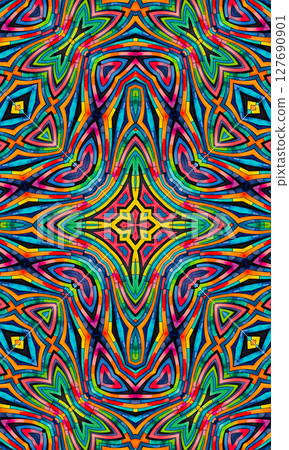 Bright background with abstract multicolor pattern 127690901