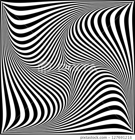 Whirl Rotation Motion and 3D Illusion in Abstract Op Art Design. Whirl Rotation Motion and 3D Illusion in Abstract Op Art Design. 127691218