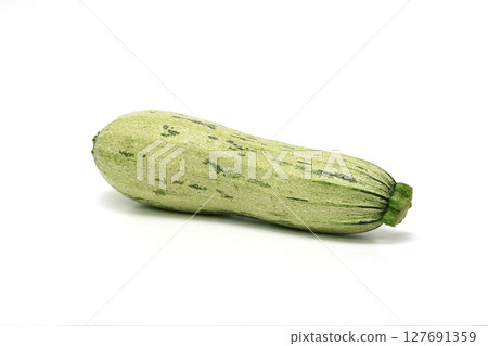 Zucchini on white background 127691359