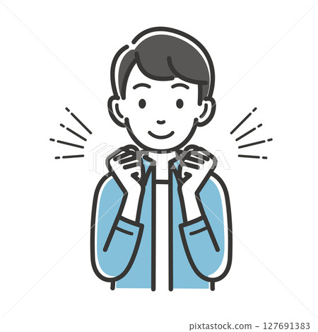 興奮的年輕人 127691383