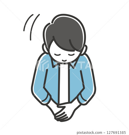 Young man bowing 127691385