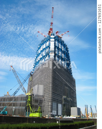 Tokyo Skytree Town under construction in Sumida Ward, Tokyo, August 2009 127691651