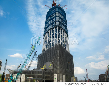 Tokyo Skytree Town under construction in Sumida Ward, Tokyo, September 2009 127691653