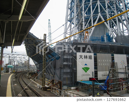 Tokyo Skytree Town under construction in Sumida Ward, Tokyo, April 2010 127691662