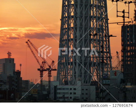 Tokyo Skytree Town under construction in Sumida Ward, Tokyo, September 2010 127691674