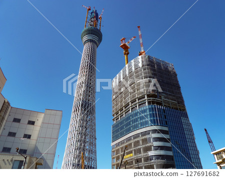 Tokyo Skytree Town under construction in Sumida Ward, Tokyo, October 2010 127691682
