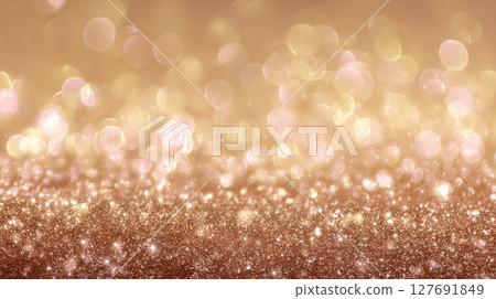 華麗的背景與金色散景和精緻的閃光 127691849