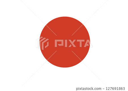 National flag of Japan. Icon, banner, badge illustration. National flag of Japan. Icon, banner, badge illustration. 127691863