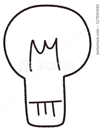Simple monochrome light bulb illustration Simple monochrome light bulb illustration 127692080