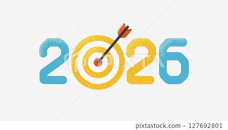 2026 年目標實現與策略設計概念圖解（向量素材） 127692801