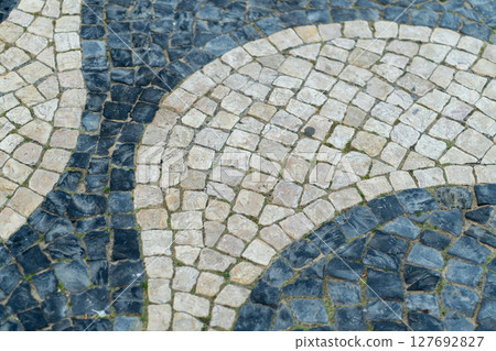 Cobblestone Pavement Featuring Intricate Patterns Cobblestone Pavement Featuring Intricate Patterns 127692827