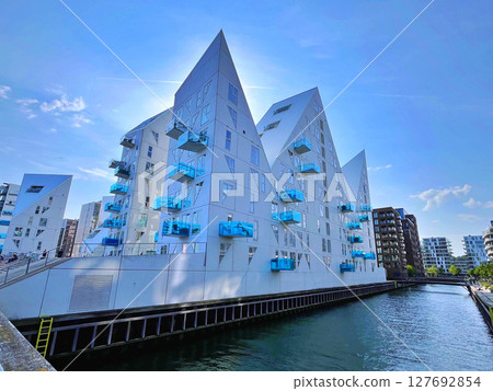 Travel to Scandinavia during summer on holiday, Aarhus in Denmark 127692854
