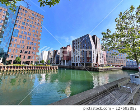 Travel to Scandinavia during summer on holiday, Aarhus in Denmark 127692882