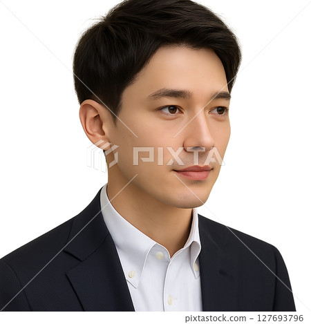 一個嚴肅的表情的男人 127693796