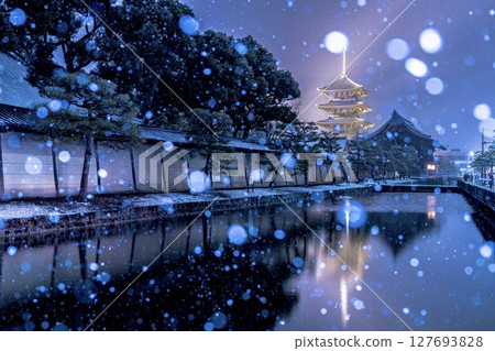 Toji Temple Snow Scene Toji Temple Snow Scene 127693828