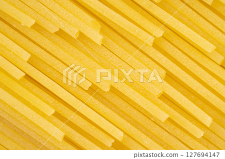 Close up of dried spaghetti pasta 127694147